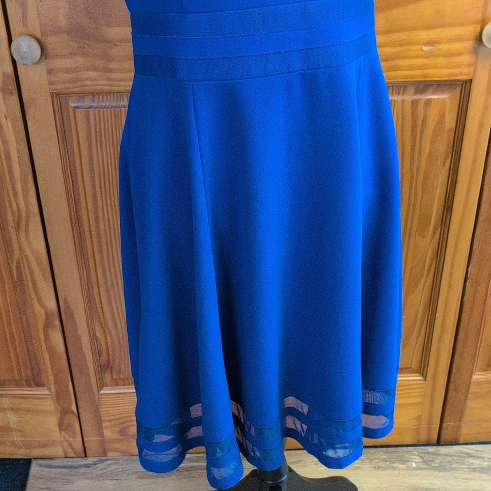 Calvin Klein Royal Blue Midi Sleeveless Dress 12              CC122 - Picture 3 of 7